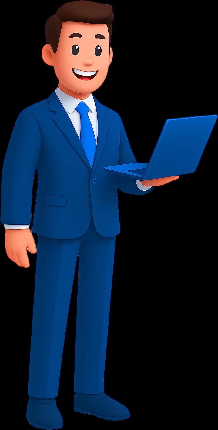 Man met laptop